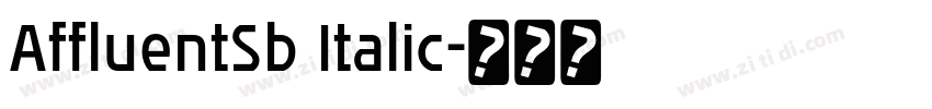 AffluentSb Italic字体转换